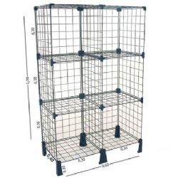 Balcão aramado com 6 módulos