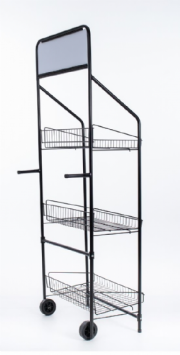 Expositor para carv�o com 3 cestos