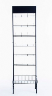 Expositor para encartelados, condimentos, ch�s e alhos com 24 Ganchos e 1 Cesto