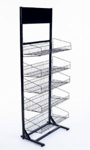 Expositor desmont�vel com 5 cestos 62 cm x 30 cm