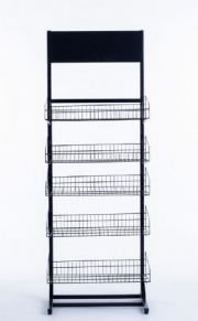 Expositor desmont�vel com 5 cestos 62 cm x 30 cm