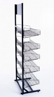 Expositor desmont�vel com 5 cestos 62 cm x 30 cm