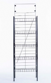 Expositor para salgadinhos, biscoitos, pipocas e p�es com 5 bandejas de 50 cm