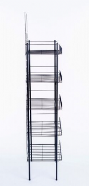 Expositor para salgadinhos, biscoitos, pipocas e p�es com 5 bandejas de 50 cm