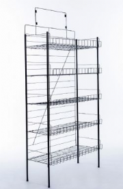 Expositor para salgadinhos, biscoitos, pipocas e p�es com 5 bandejas de 80 cm