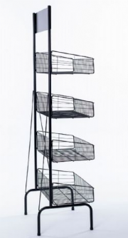 Expositor fixo com 4 cestos 50 cm x 30 cm