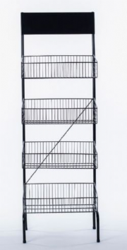 Expositor fixo com 4 cestos 50 cm x 30 cm