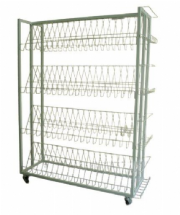 G�ndola dupla para livros e revistas com 8 bandejas