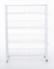 G�ndola dupla para livros e revistas com 8 bandejas