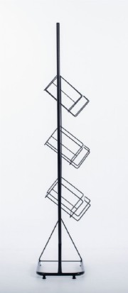 Porta revistas e folders com 3 bandejas